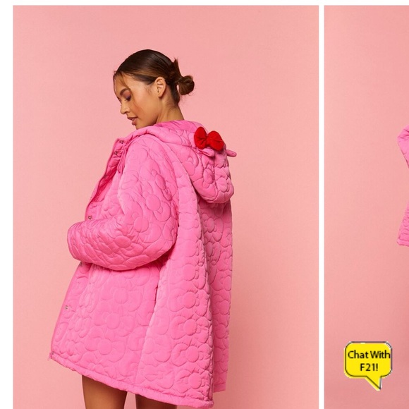 Hello kitty forever 21 pink puffer jacket NwT - Picture 4 of 6